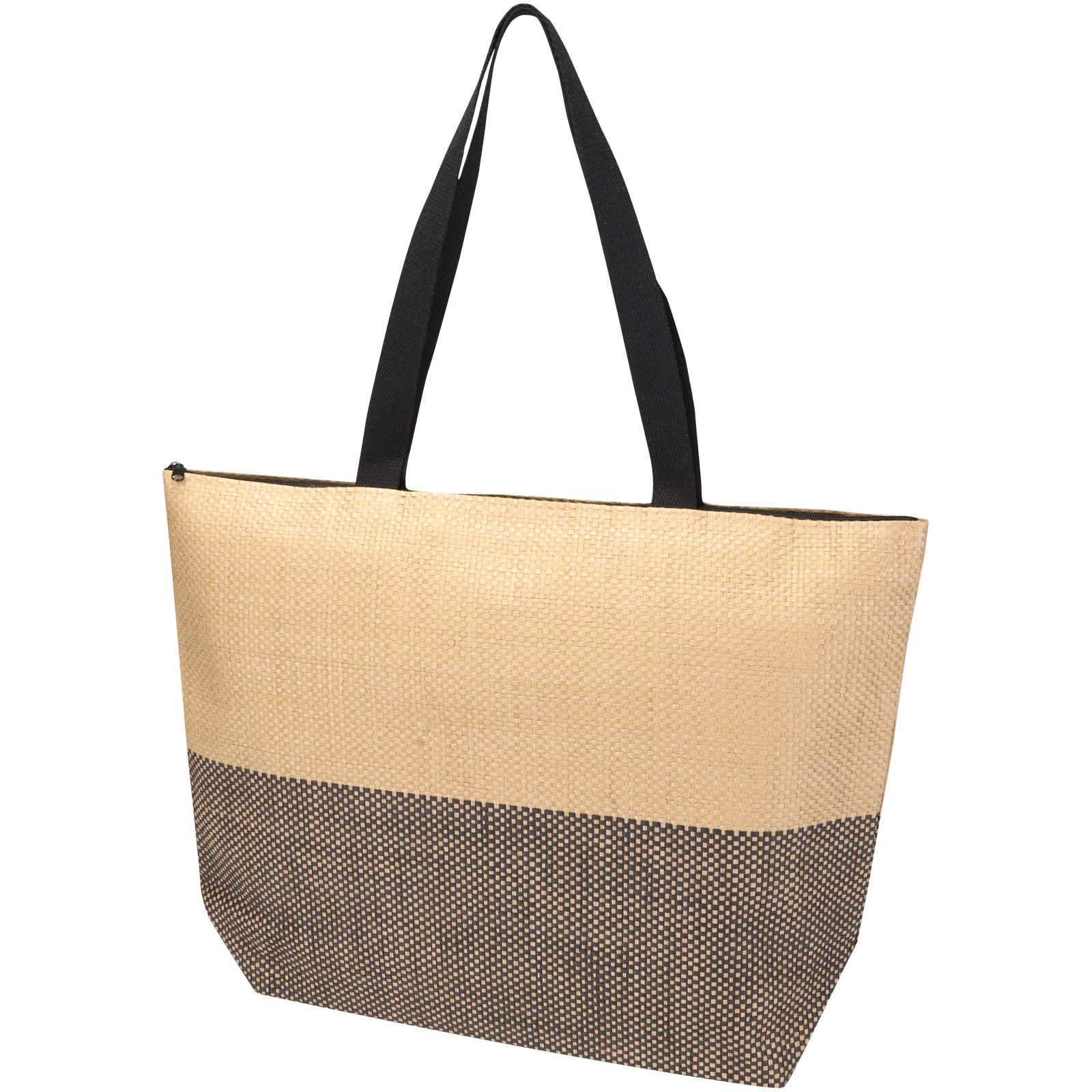 Borsa tote grande in carta paglia con cerniera Rhythm - 21L