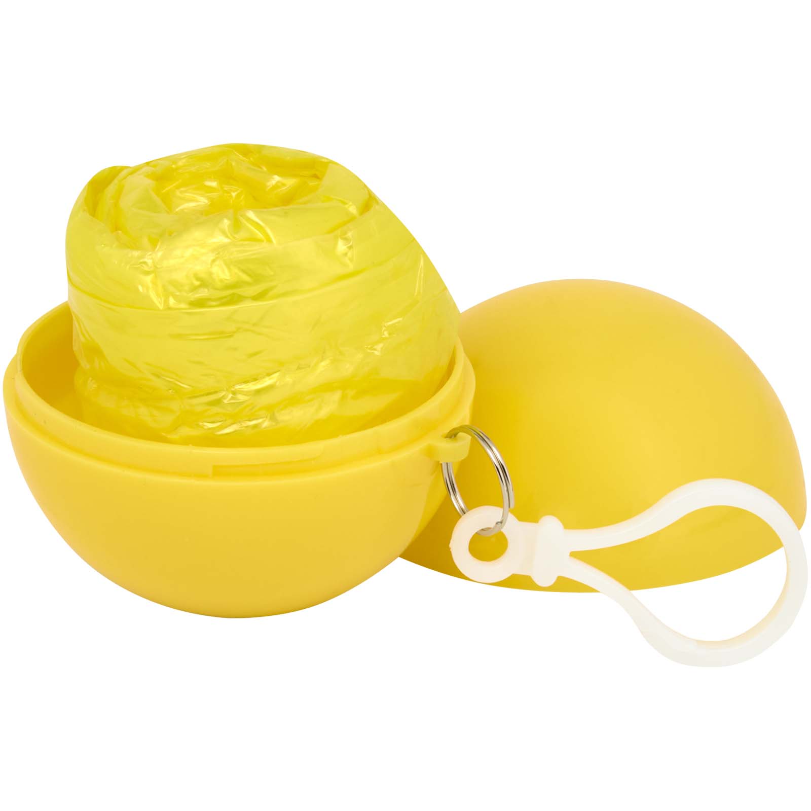 Poncho in contenitore rotondo di plastica con moschettone Fog