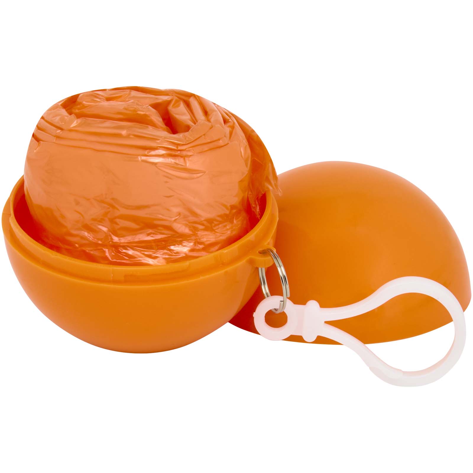 Poncho in contenitore rotondo di plastica con moschettone Fog