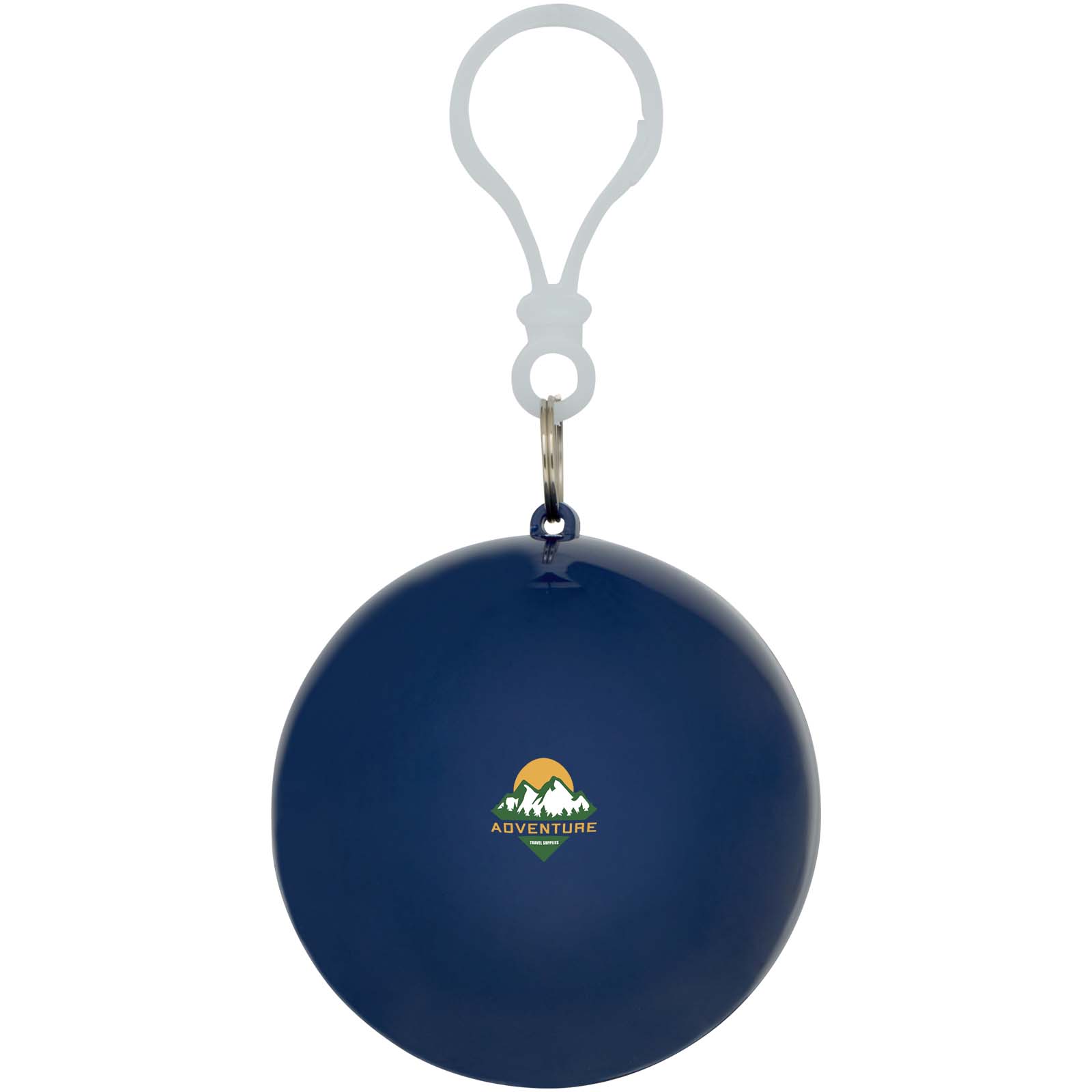 Poncho in contenitore rotondo di plastica con moschettone Fog