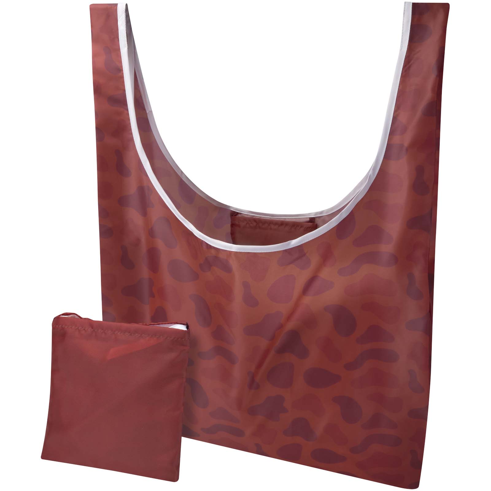 Tote bag pieghevole con stampa a sublimazione in PET riciclato da 105 g/m² Edy 
