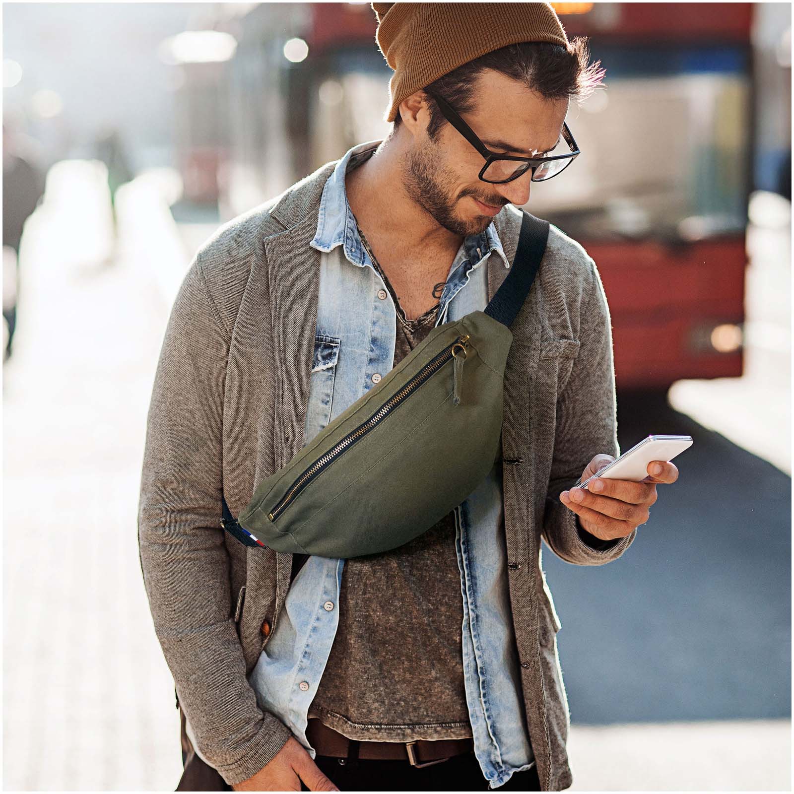 Marsupio in cotone Citizen Green Margote
