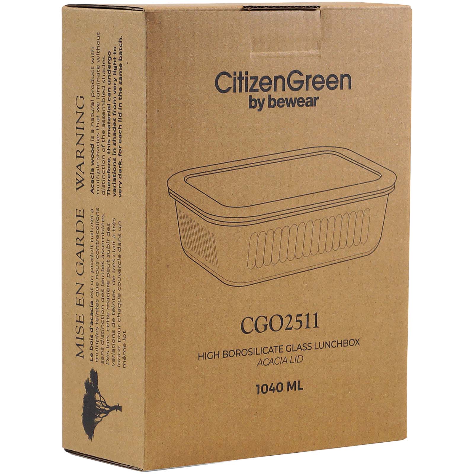 Citizen Green Purlunch: contenitore per il pranzo in vetro borosilicato da 1000 ml