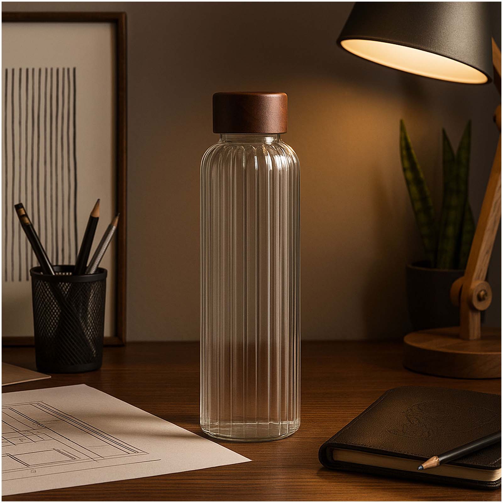Borraccia Citizen Green Purflow da 500 ml in vetro borosilicato 