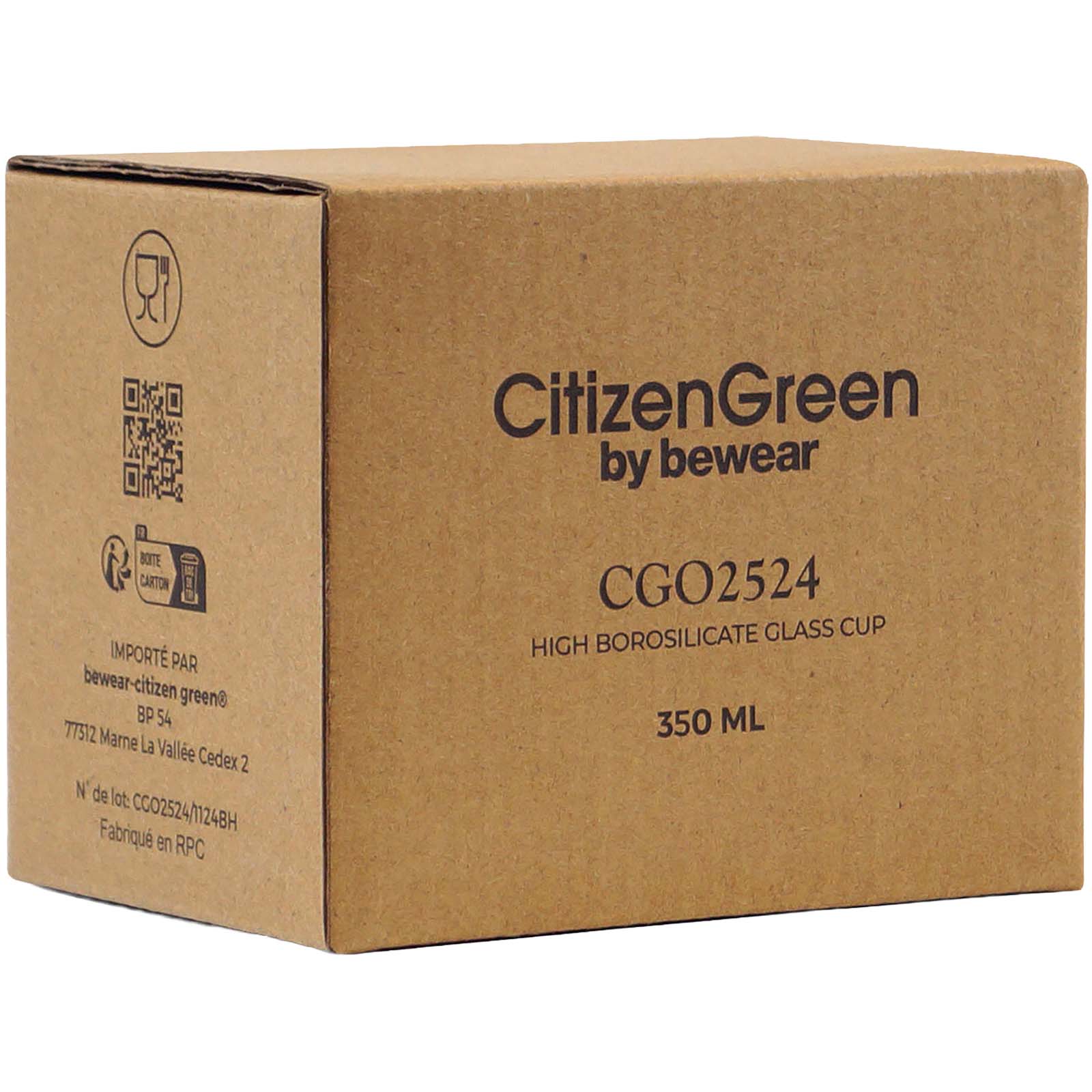 Tazza in vetro borosilicato Citizen Green Purdrink 