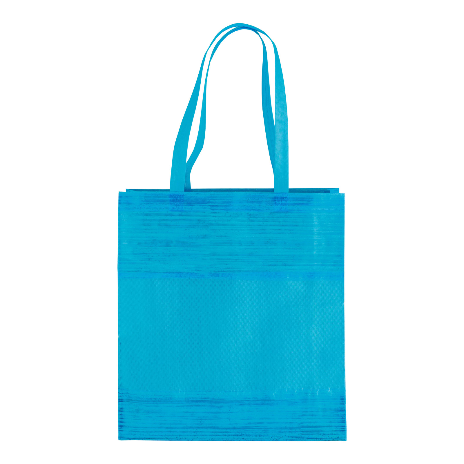 Shopper in TNT termosaldato con soffietto, manici 65 cm