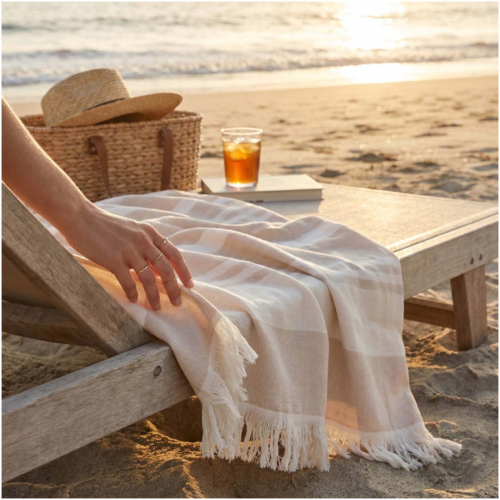Fouta da hammam in cotone biologico Citizen Green Axeline