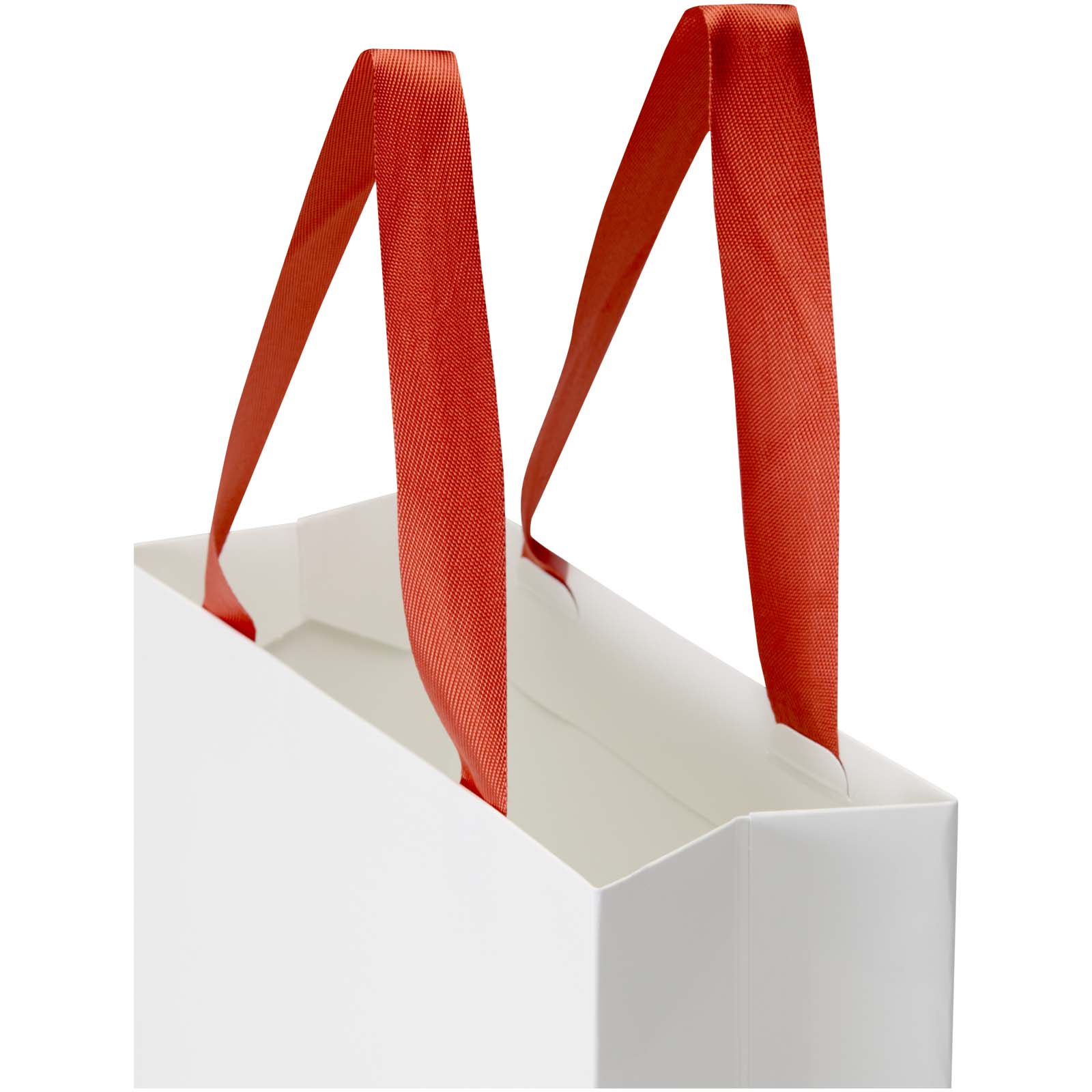 Borsa di carta da 230 g/m² con manici a nastro e laminazione lucida Smartfold - 24 x 10 x 24 cm