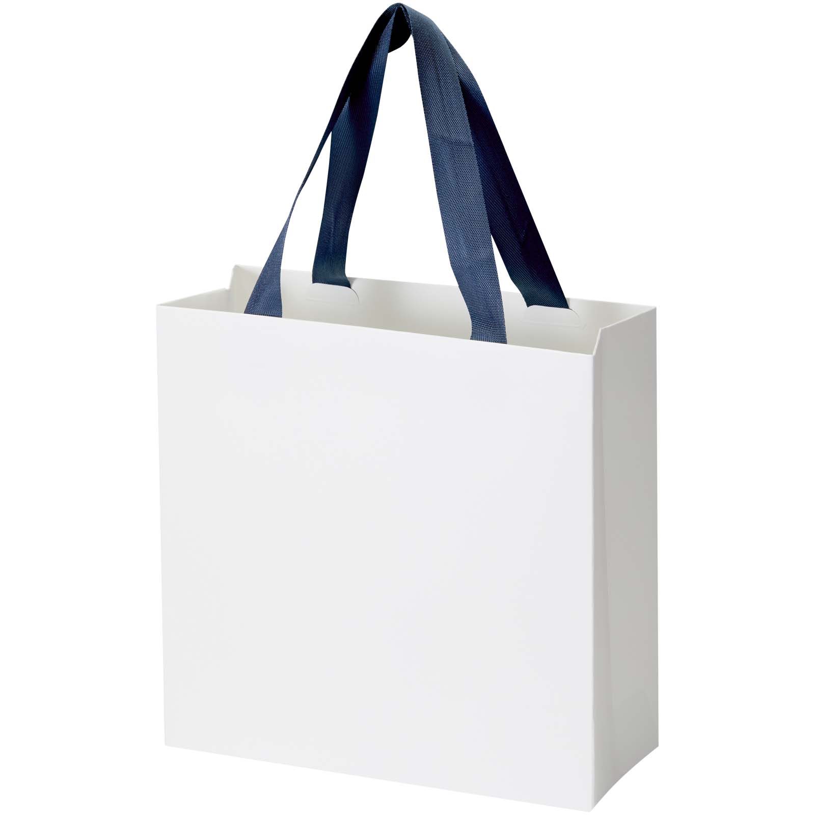 Borsa di carta da 230 g/m² con manici a nastro e laminazione lucida Smartfold - 24 x 10 x 24 cm