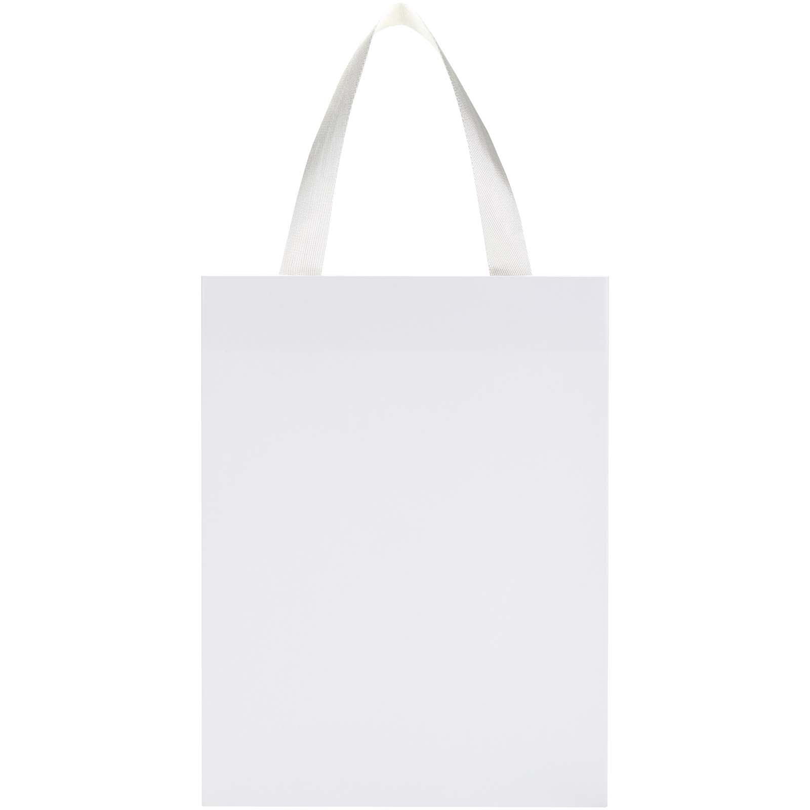 Borsa di carta Smartfold da 230 g/m² con manici a nastro e laminazione lucida - 24 x 10 x 32 cm