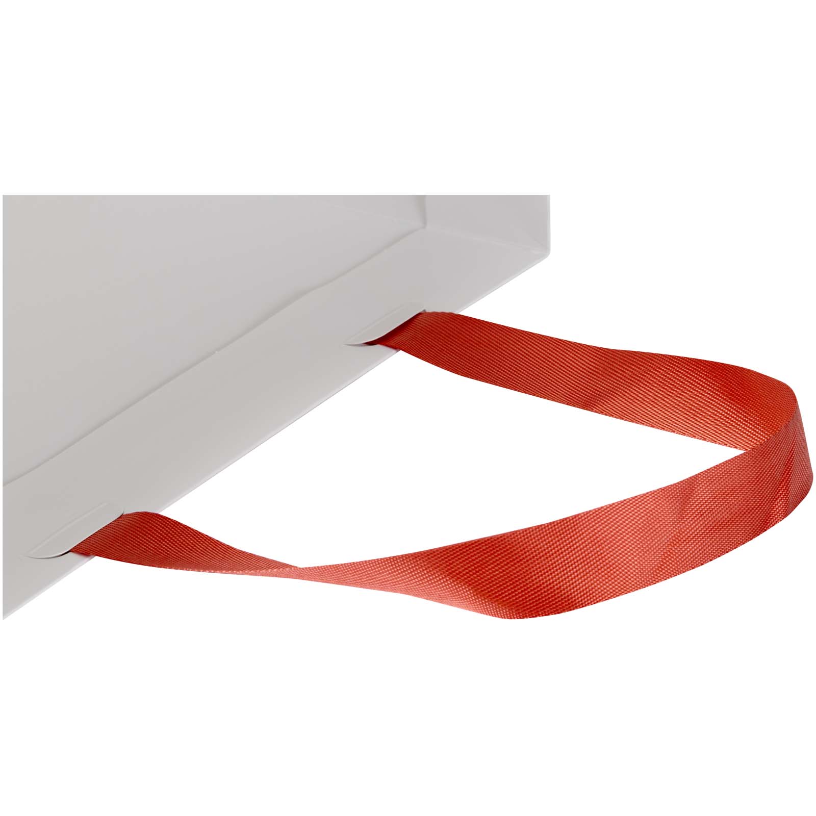 Borsa di carta Smartfold da 230 g/m² con manici a nastro e laminazione lucida - 24 x 10 x 32 cm
