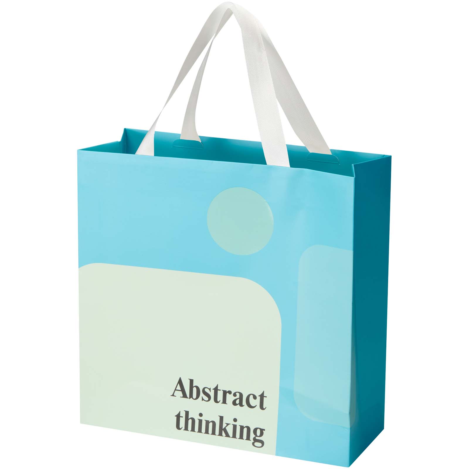 Borsa di carta da 230 g/m² con manici in nastro e laminazione lucida Smartfold - 31 x 12 x 31 cm
