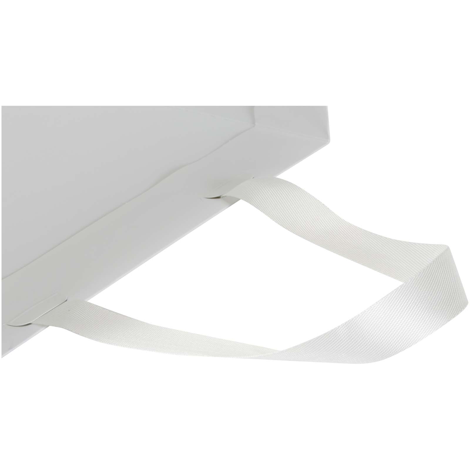 Borsa di carta da 230 g/m² con manici in nastro e laminazione lucida Smartfold - 31 x 12 x 31 cm