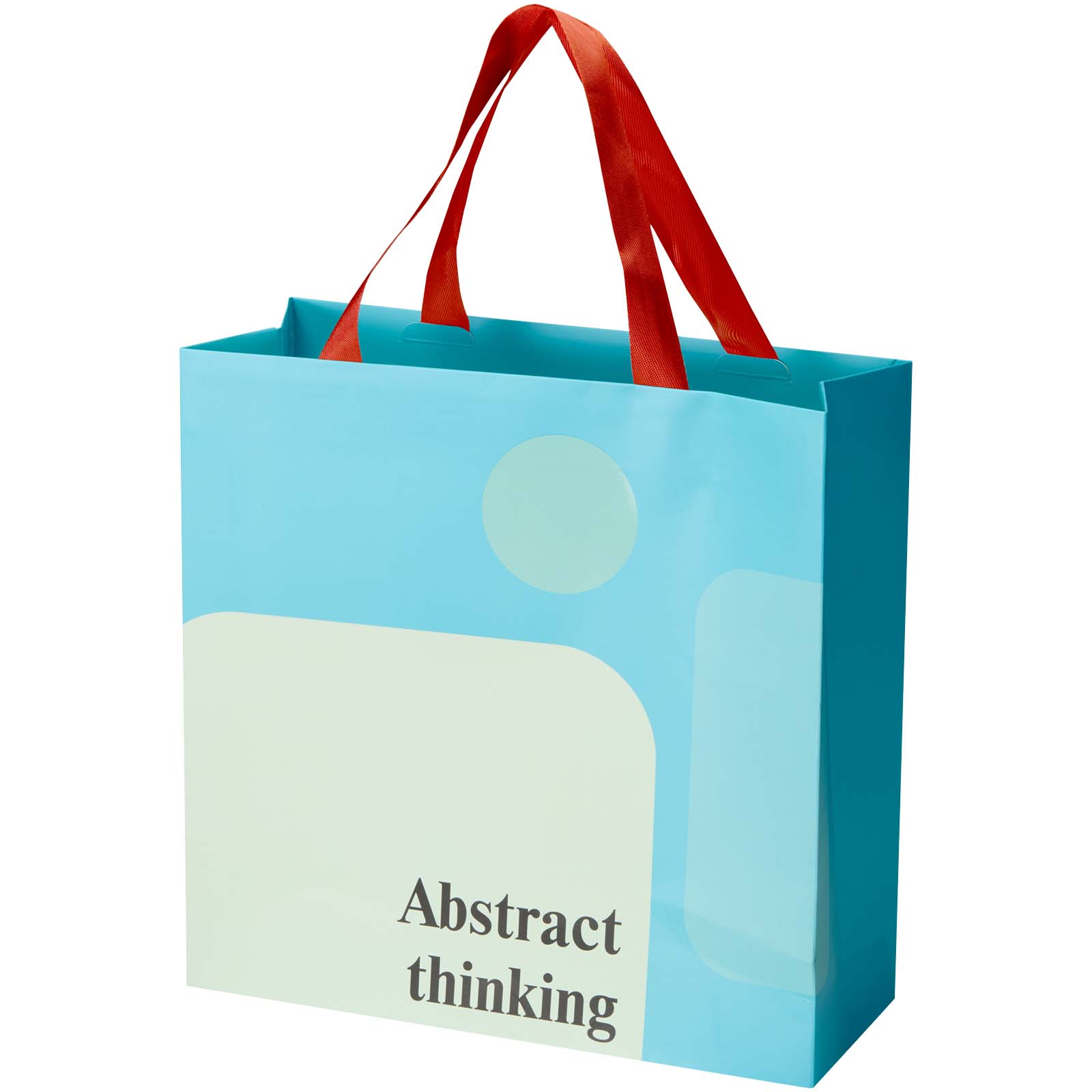 Borsa di carta da 230 g/m² con manici in nastro e laminazione lucida Smartfold - 31 x 12 x 31 cm