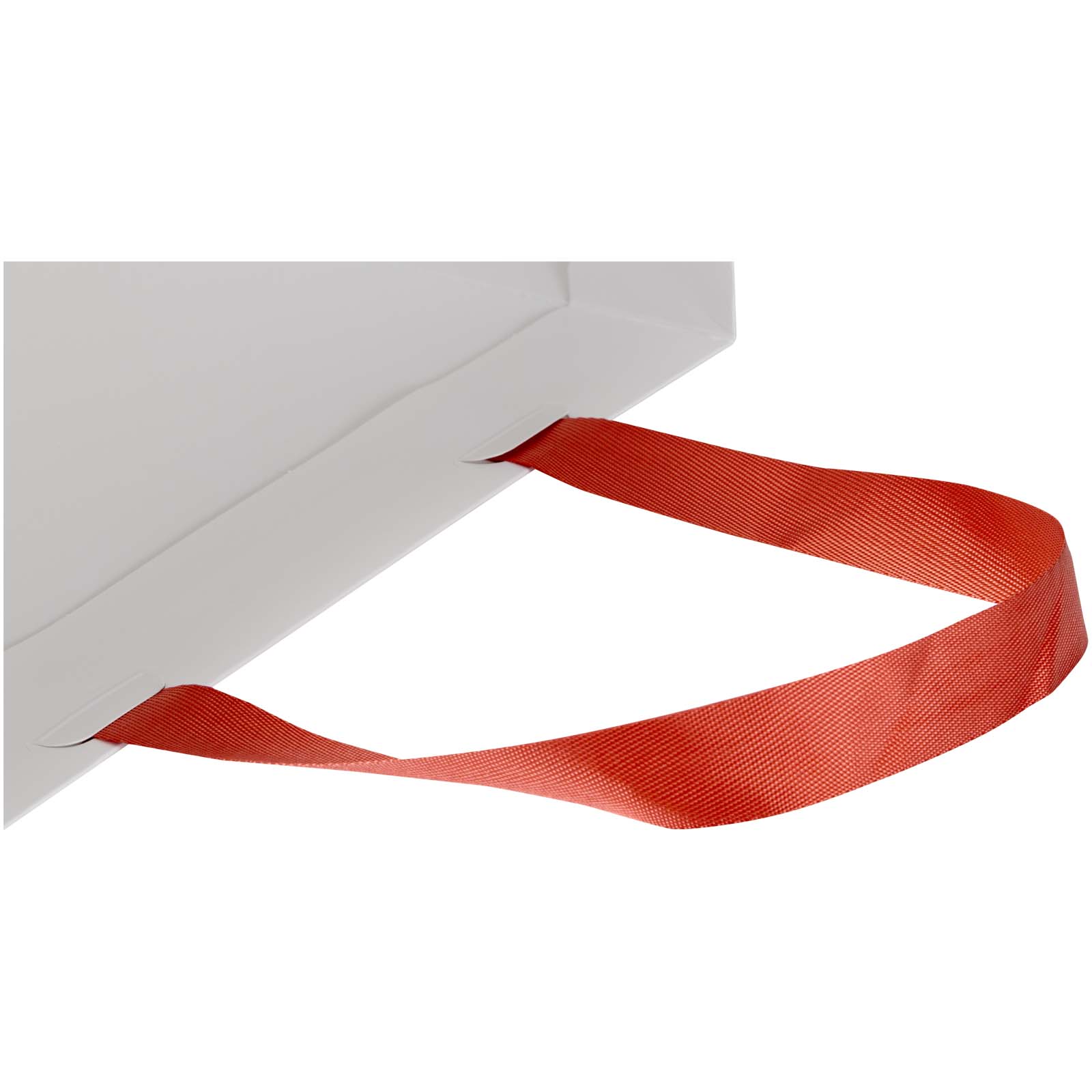 Borsa di carta da 230 g/m² con manici in nastro e laminazione lucida Smartfold - 31 x 12 x 31 cm
