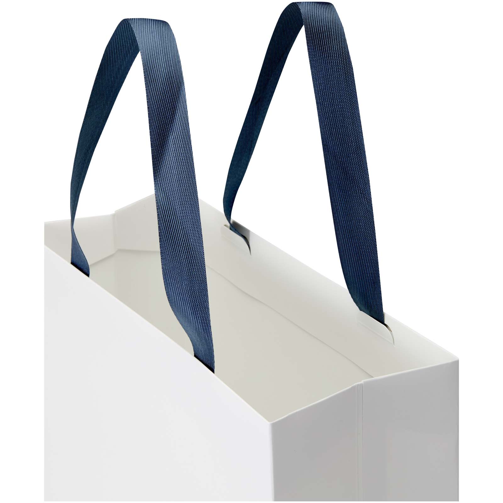 Borsa di carta da 230 g/m² con manici in nastro e laminazione lucida Smartfold - 31 x 12 x 31 cm