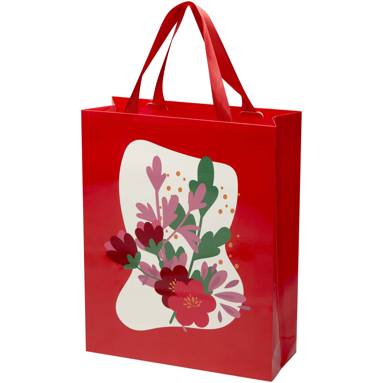 Borsa di carta da 230 g/m² con manici a nastro e laminazione lucida Smartfold - 31 x 12 x 39 cm