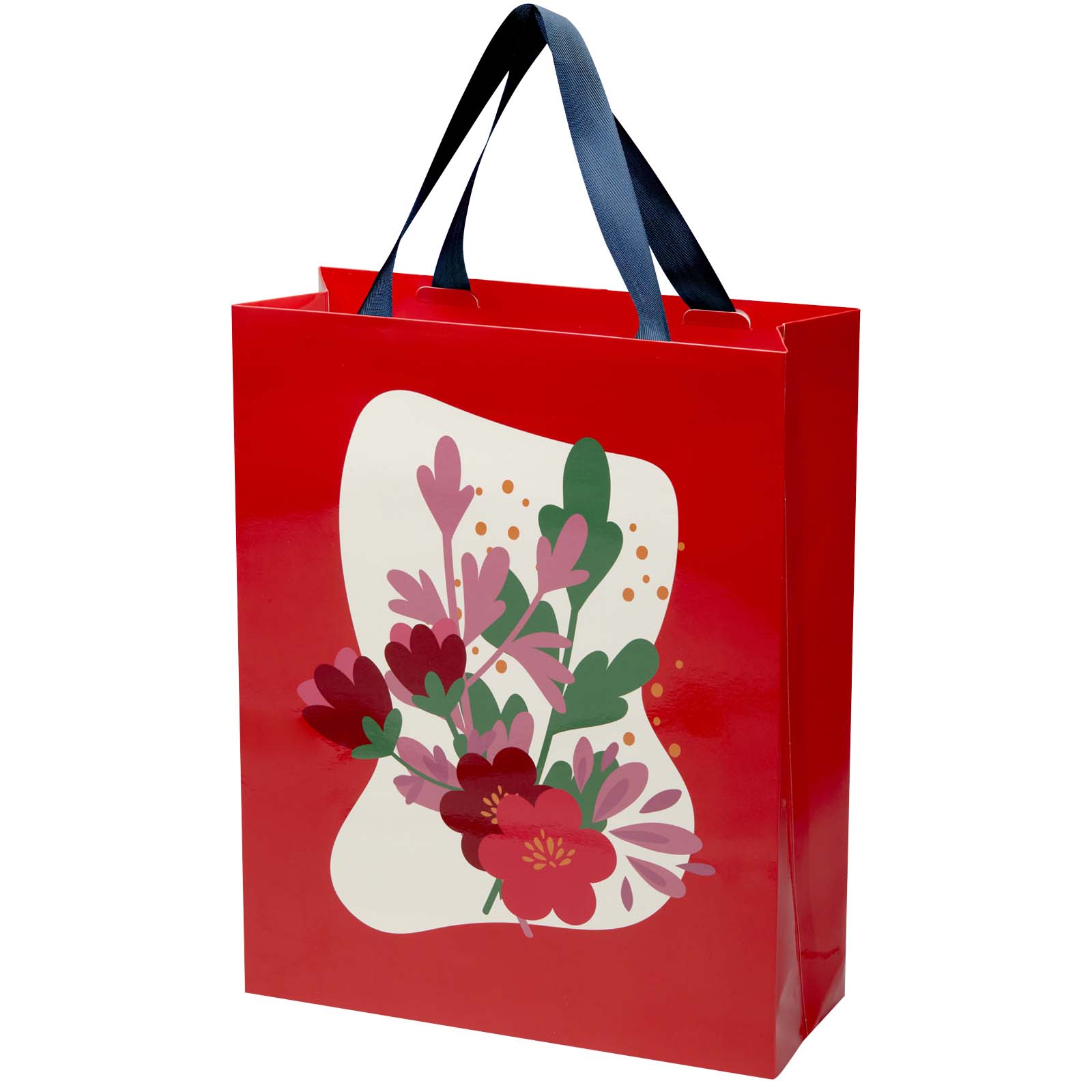 Borsa di carta da 230 g/m² con manici a nastro e laminazione lucida Smartfold - 31 x 12 x 39 cm