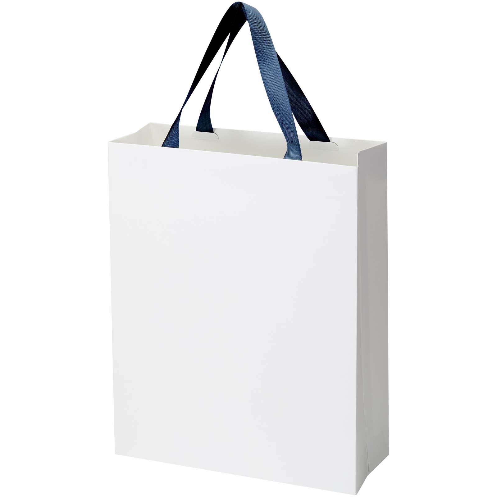 Borsa di carta da 230 g/m² con manici a nastro e laminazione lucida Smartfold - 31 x 12 x 39 cm