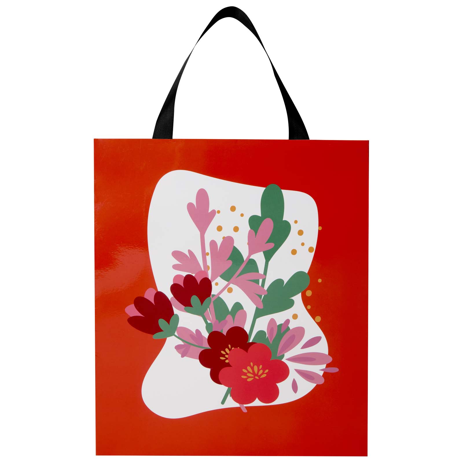 Borsa di carta da 230 g/m² con manici a nastro e laminazione lucida Smartfold - 31 x 12 x 39 cm