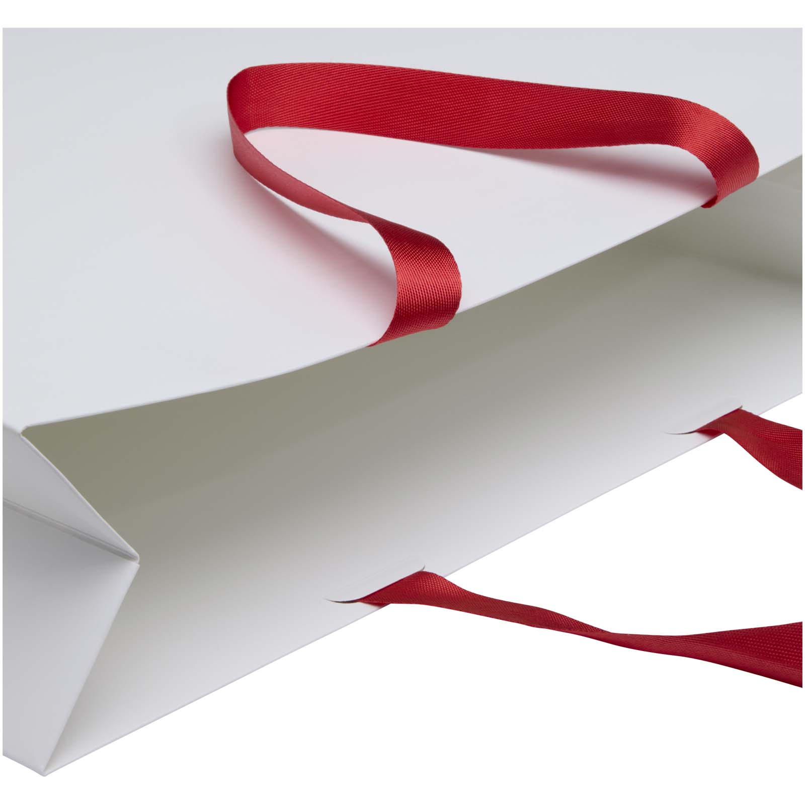 Borsa di carta da 230 g/m² con manici in nastro e laminazione lucida Smartfold- 42 x 12 x 35 cm