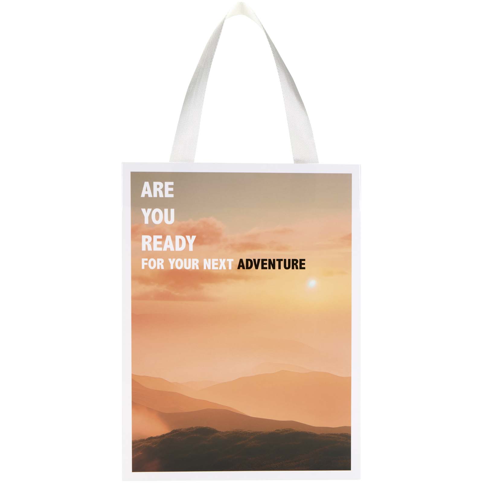 Borsa di carta Smartfold da 230 g/m² con manici in nastro e laminazione opaca - 24 x 10 x 32 cm