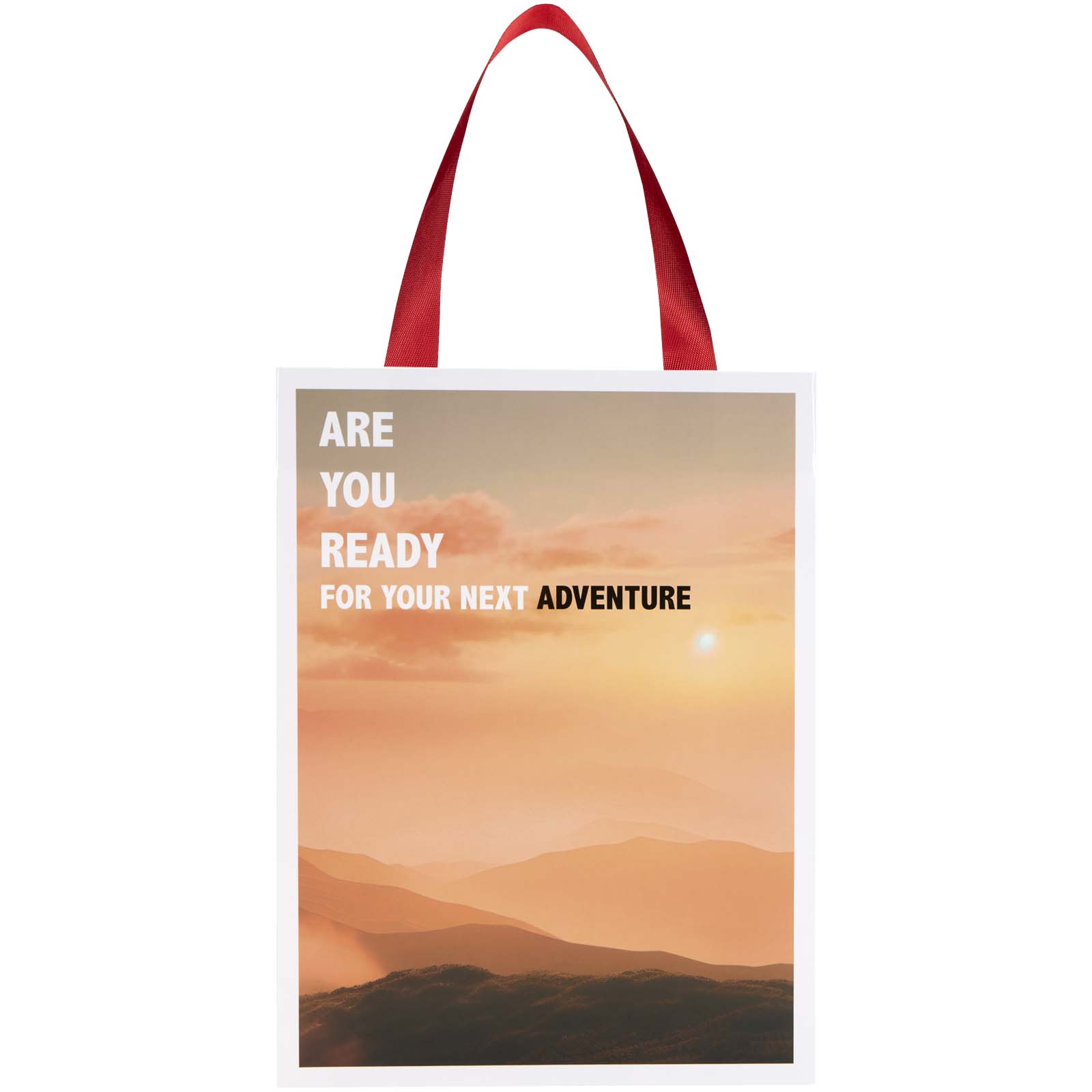 Borsa di carta Smartfold da 230 g/m² con manici in nastro e laminazione opaca - 24 x 10 x 32 cm