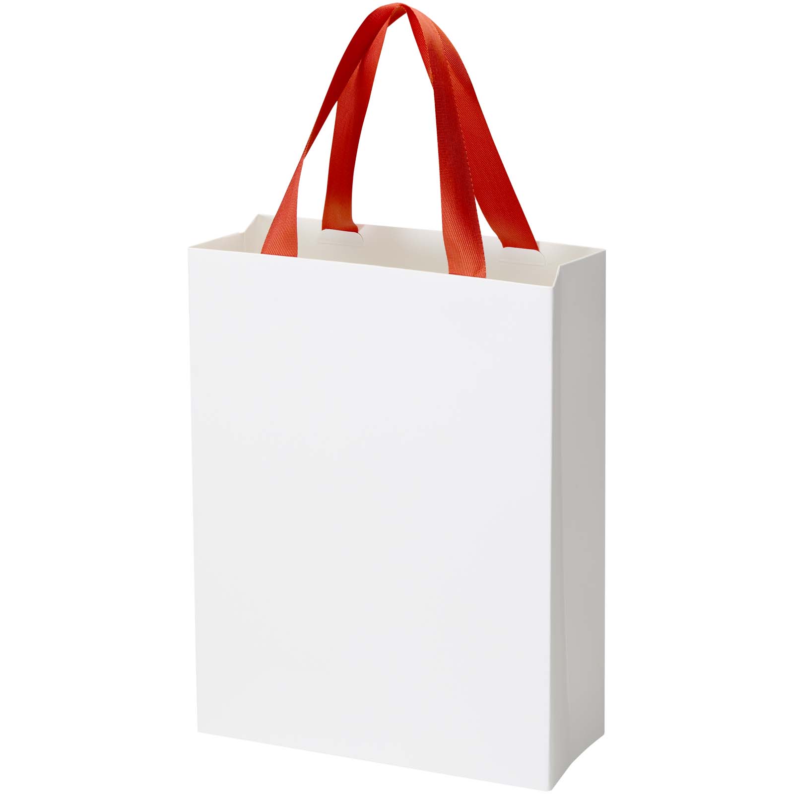 Borsa di carta Smartfold da 230 g/m² con manici in nastro e laminazione opaca - 24 x 10 x 32 cm