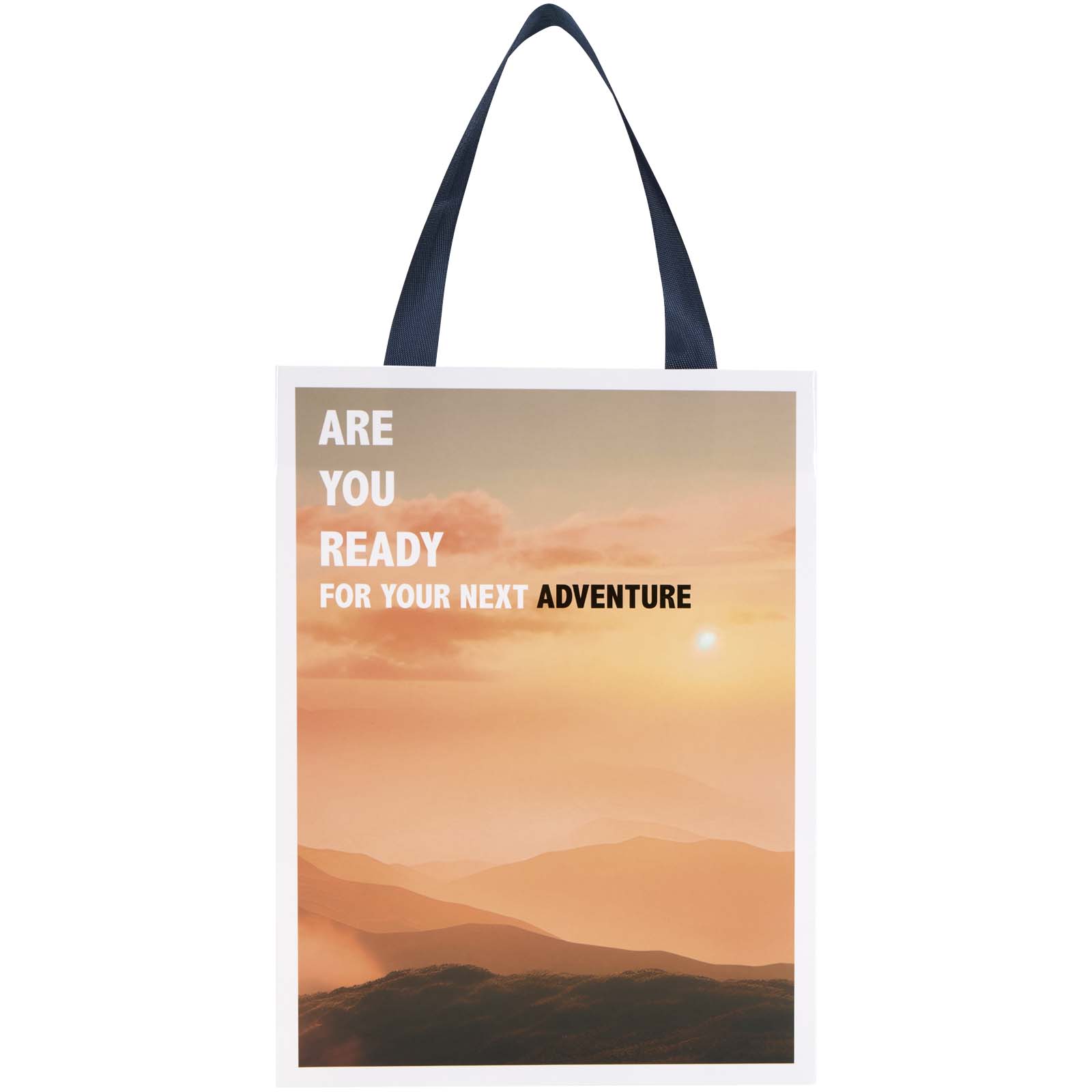 Borsa di carta Smartfold da 230 g/m² con manici in nastro e laminazione opaca - 24 x 10 x 32 cm