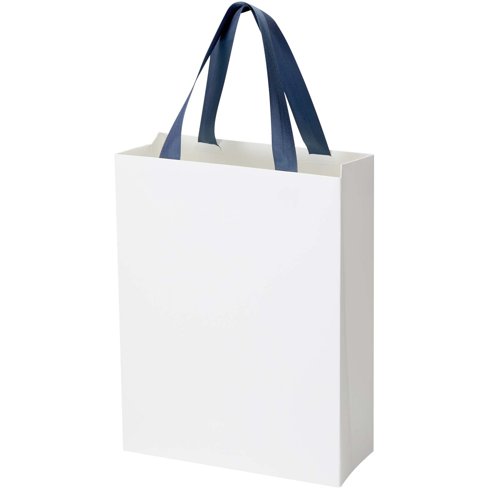 Borsa di carta Smartfold da 230 g/m² con manici in nastro e laminazione opaca - 24 x 10 x 32 cm