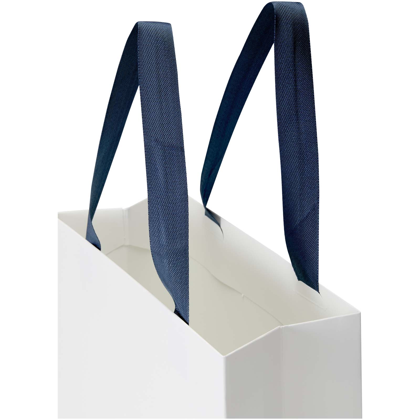 Borsa di carta Smartfold da 230 g/m² con manici in nastro e laminazione opaca - 24 x 10 x 32 cm