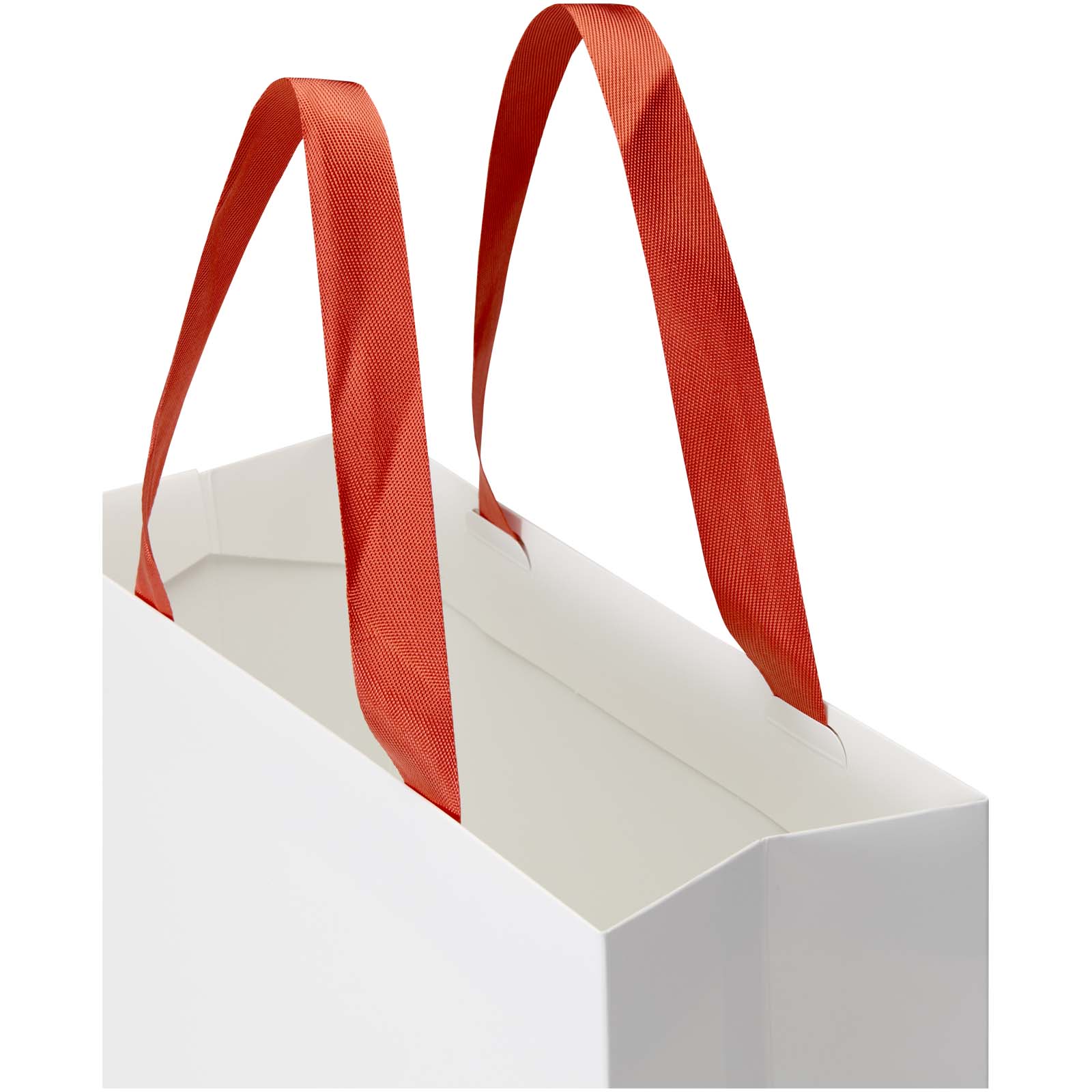 Borsa di carta Smartfold da 230 g/m² con manici in nastro e laminazione opaca - 31 x 12 x 31 cm