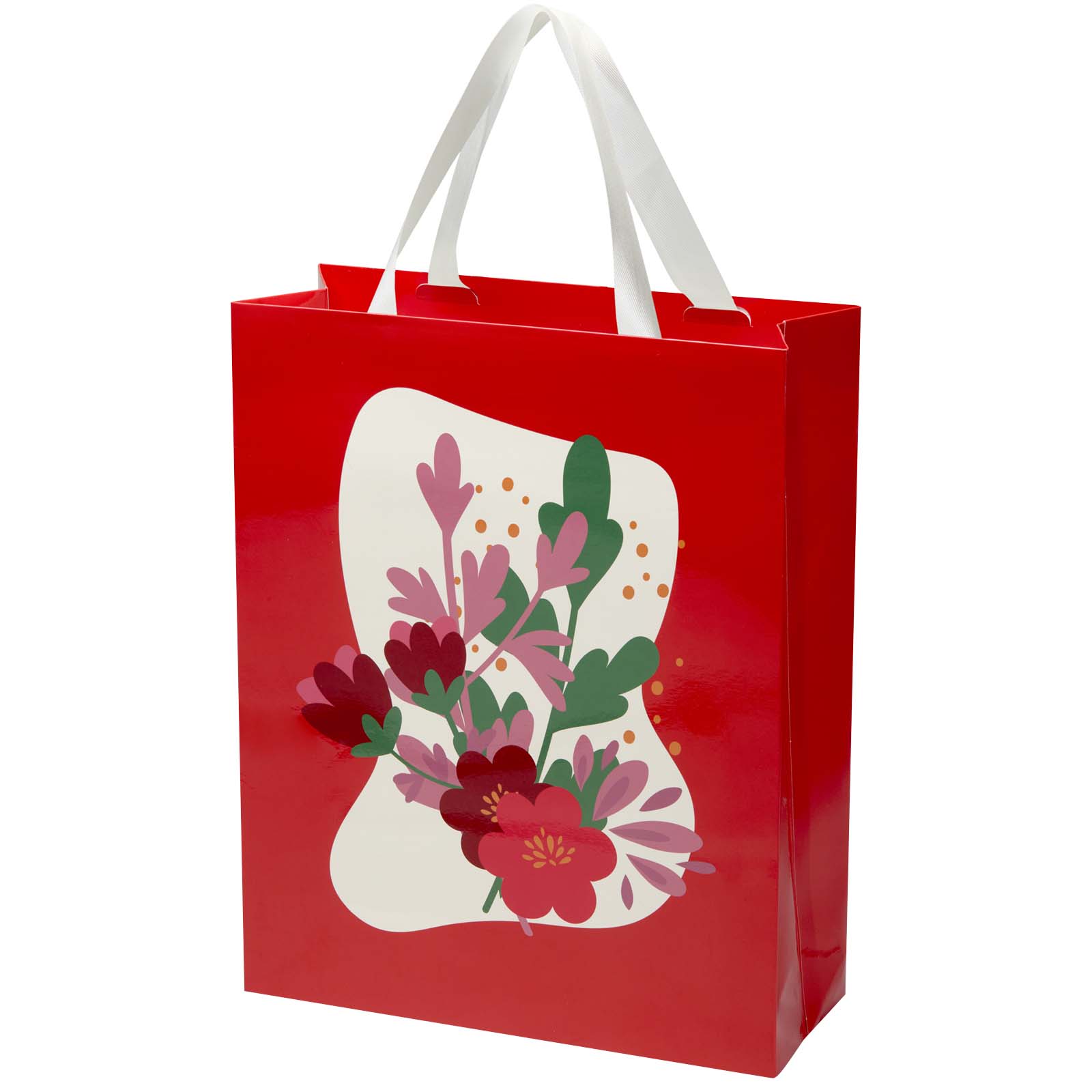 Borsa di carta da 230 g/m² con manici in nastro e laminazione opaca Smartfold - 31 x 12 x 39 cm