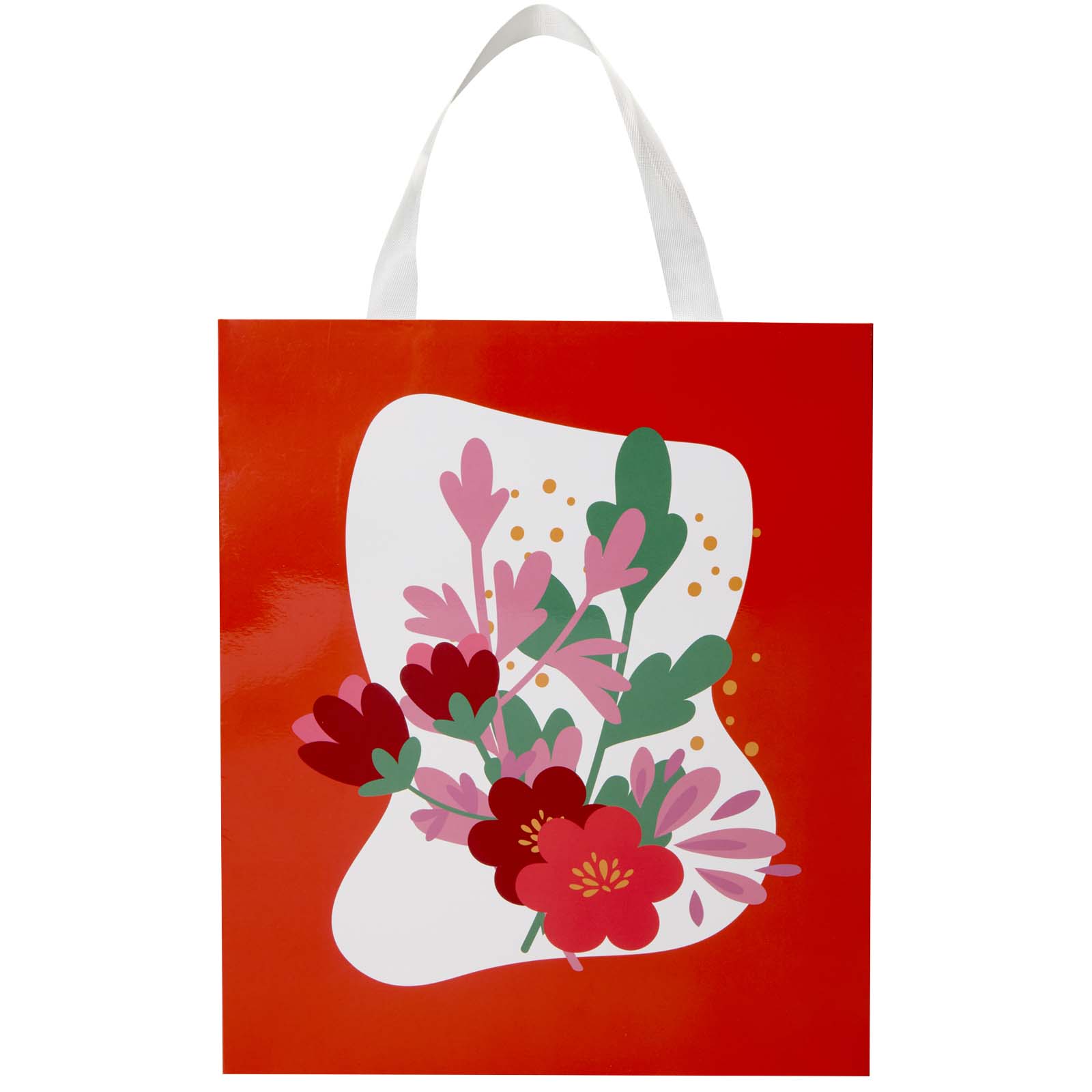 Borsa di carta da 230 g/m² con manici in nastro e laminazione opaca Smartfold - 31 x 12 x 39 cm