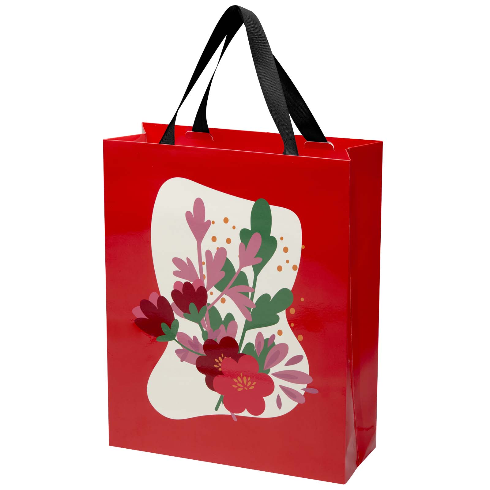 Borsa di carta da 230 g/m² con manici in nastro e laminazione opaca Smartfold - 31 x 12 x 39 cm