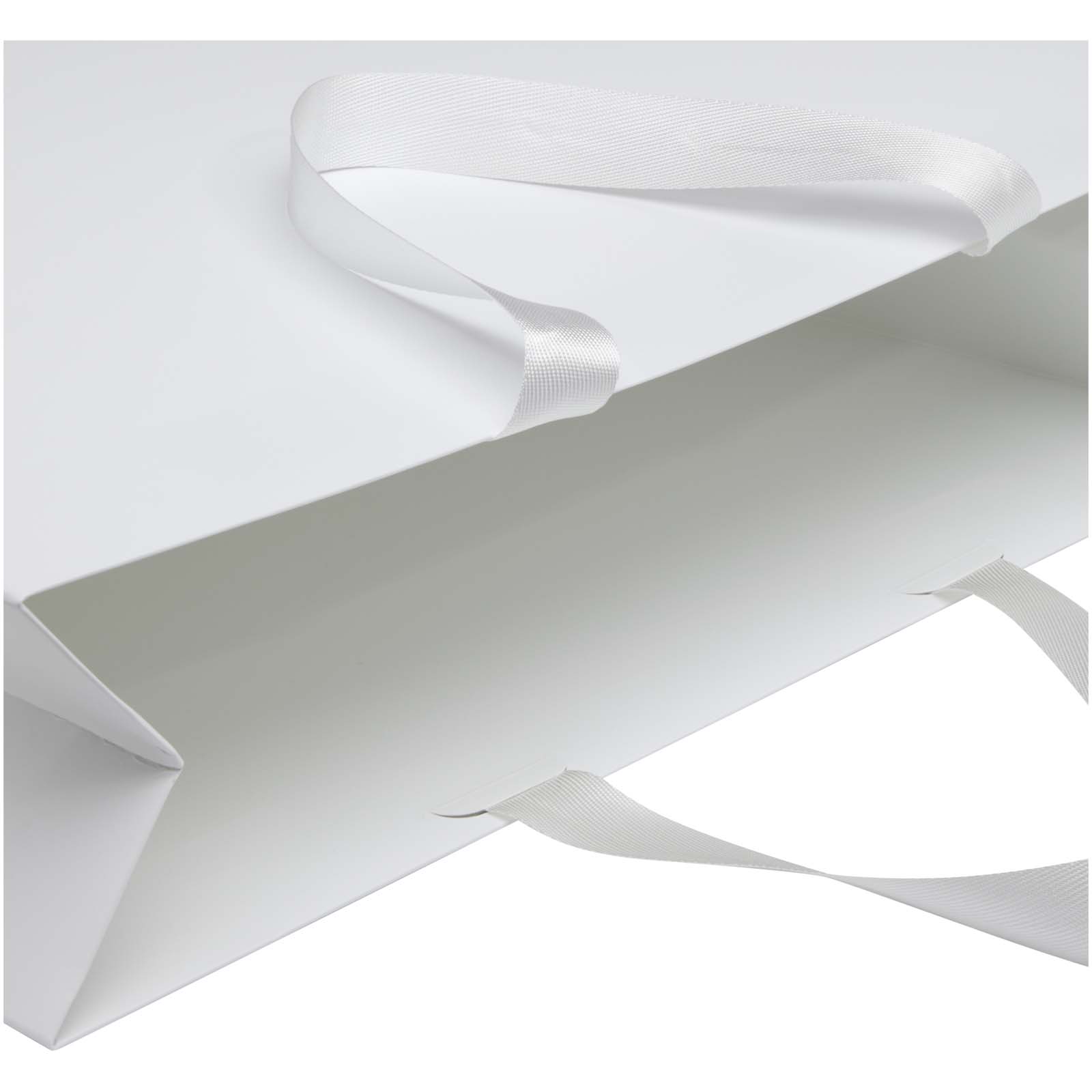 Borsa di carta da 230 g/m² con manici a nastro e laminazione opaca  Smartfold- 42 x 12 x 35 cm
