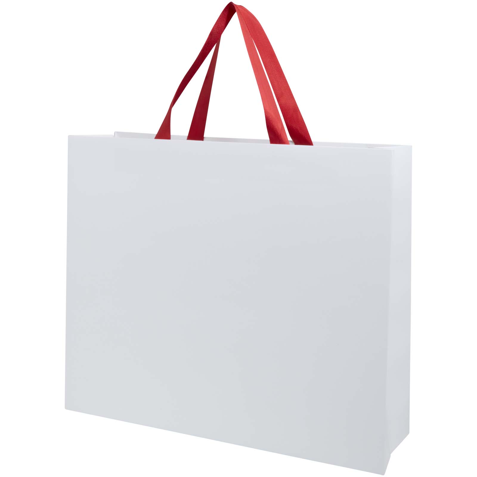 Borsa di carta da 230 g/m² con manici a nastro e laminazione opaca  Smartfold- 42 x 12 x 35 cm
