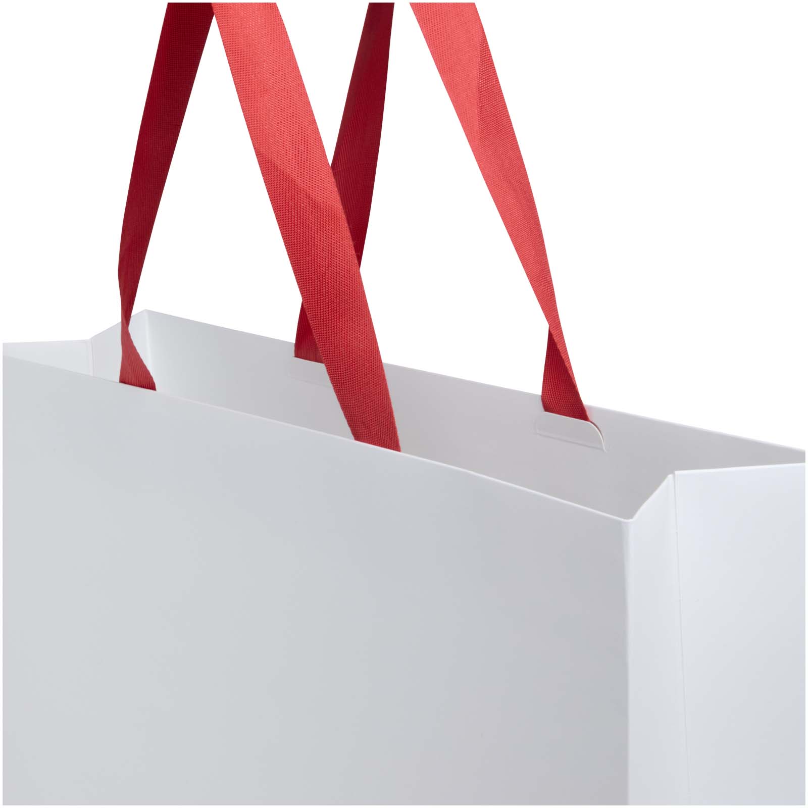 Borsa di carta da 230 g/m² con manici a nastro e laminazione opaca  Smartfold- 42 x 12 x 35 cm