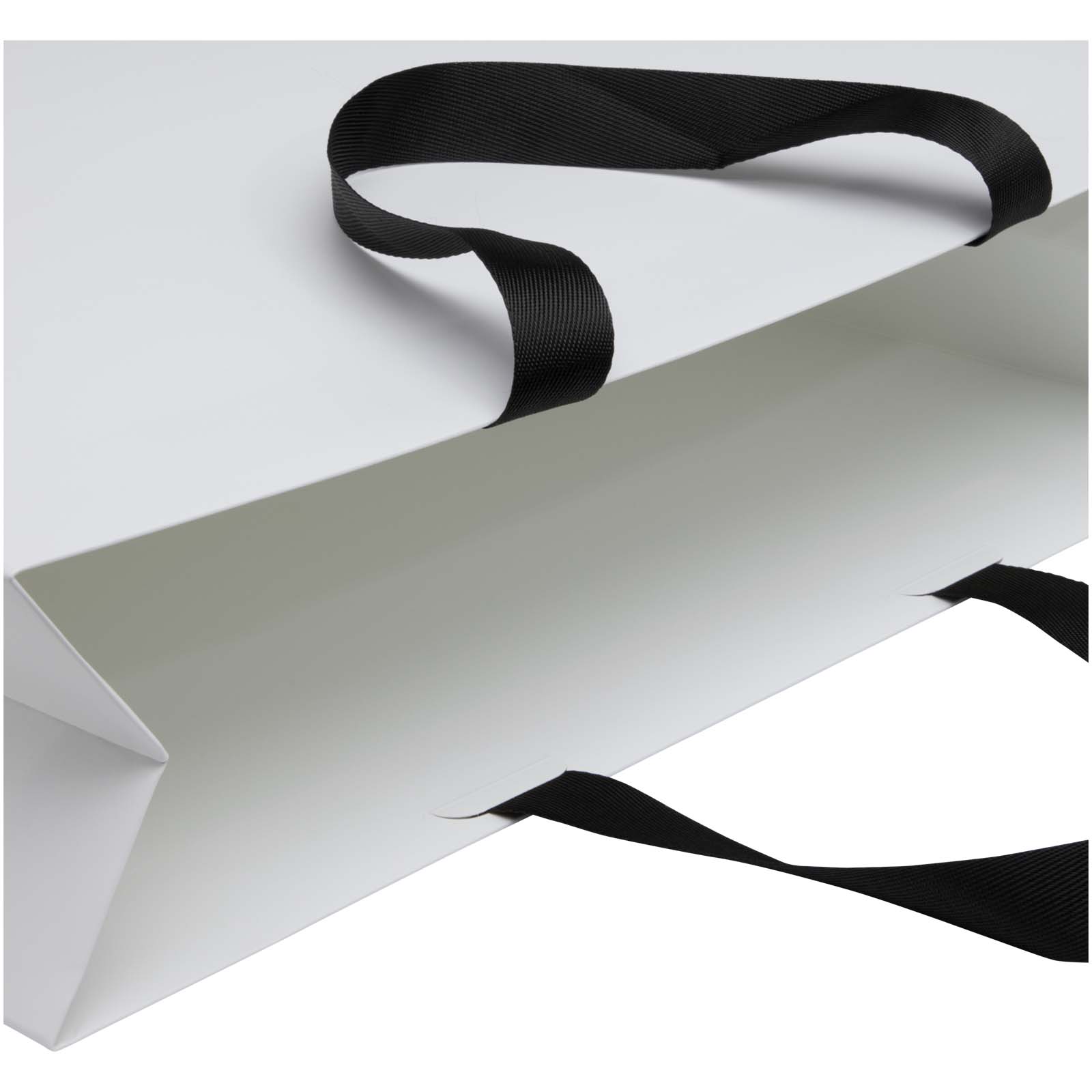 Borsa di carta da 230 g/m² con manici a nastro e laminazione opaca  Smartfold- 42 x 12 x 35 cm
