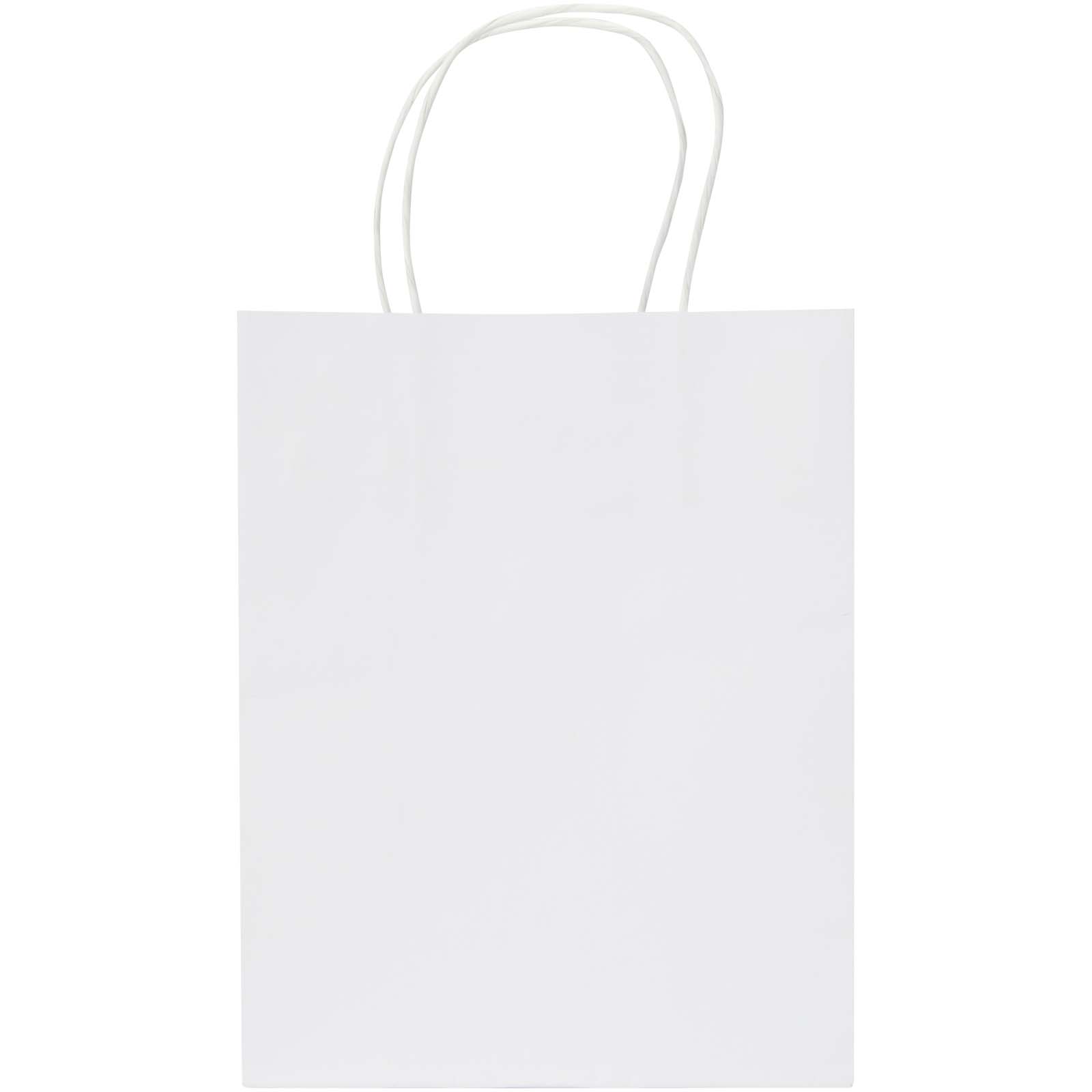 Borsa di carta Kraft da 120 g/m² con manici intrecciati - 18 x 9 x 23 cm