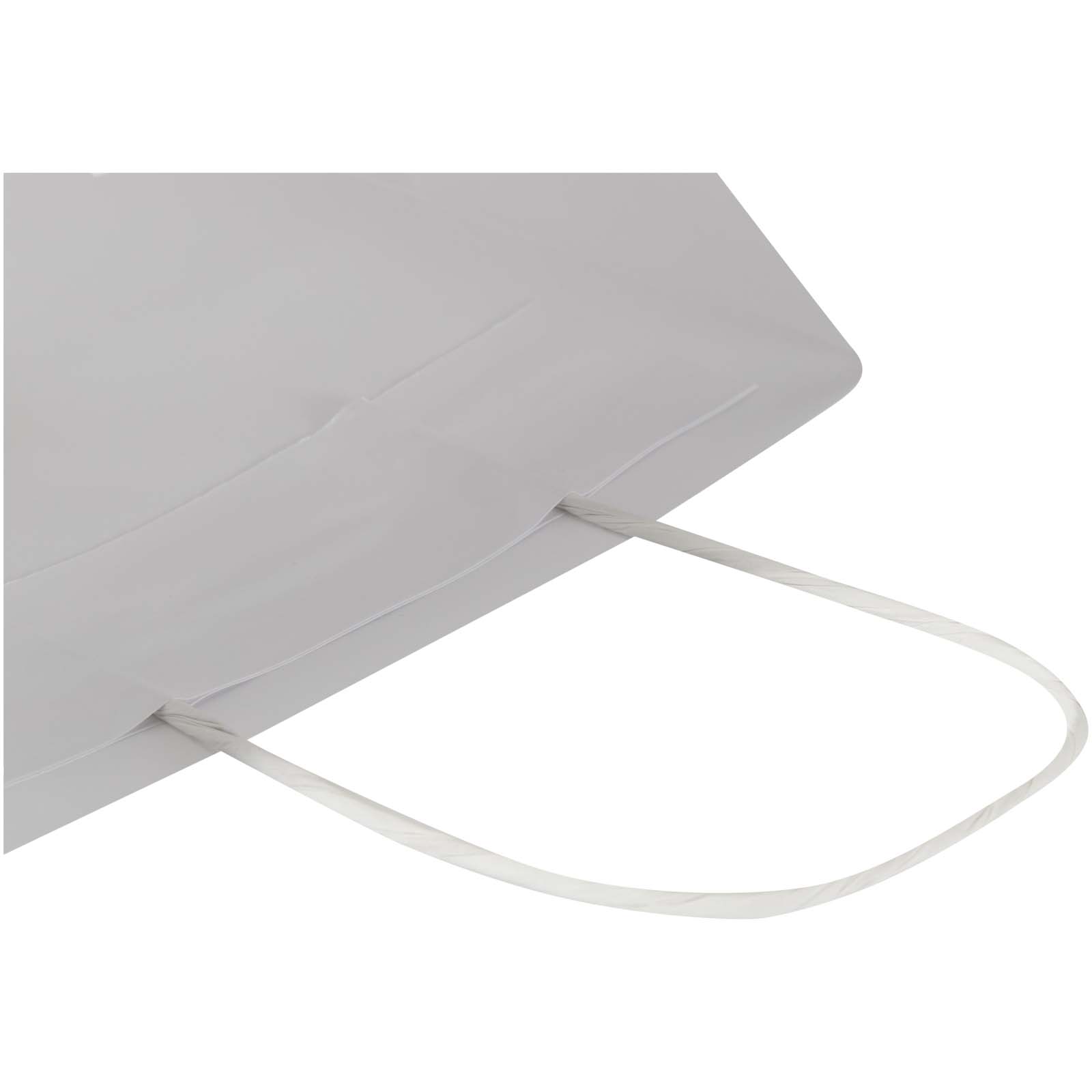 Borsa di carta Kraft da 120 g/m² con manici intrecciati - 18 x 9 x 23 cm