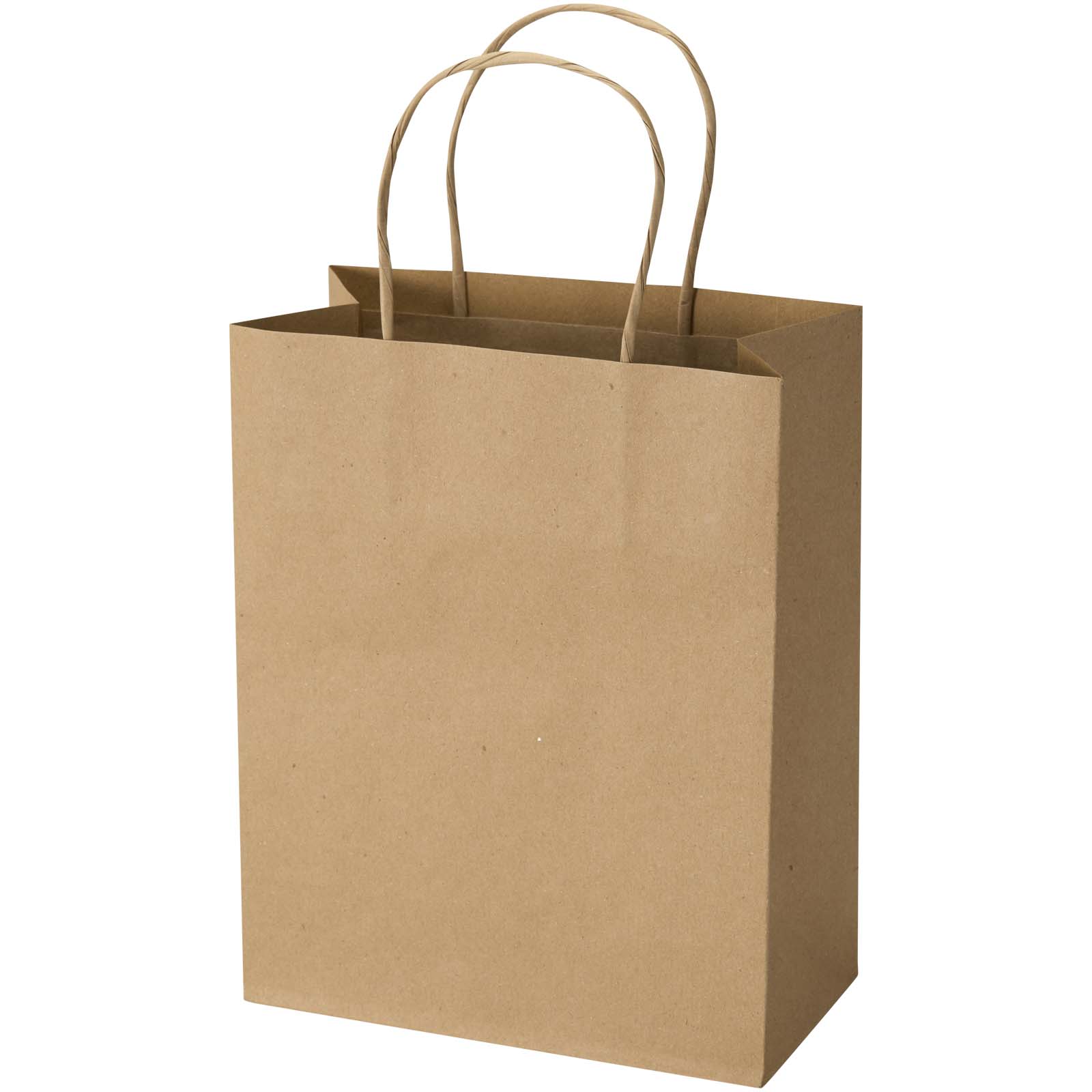 Borsa di carta Kraft da 120 g/m² con manici intrecciati - 18 x 9 x 23 cm