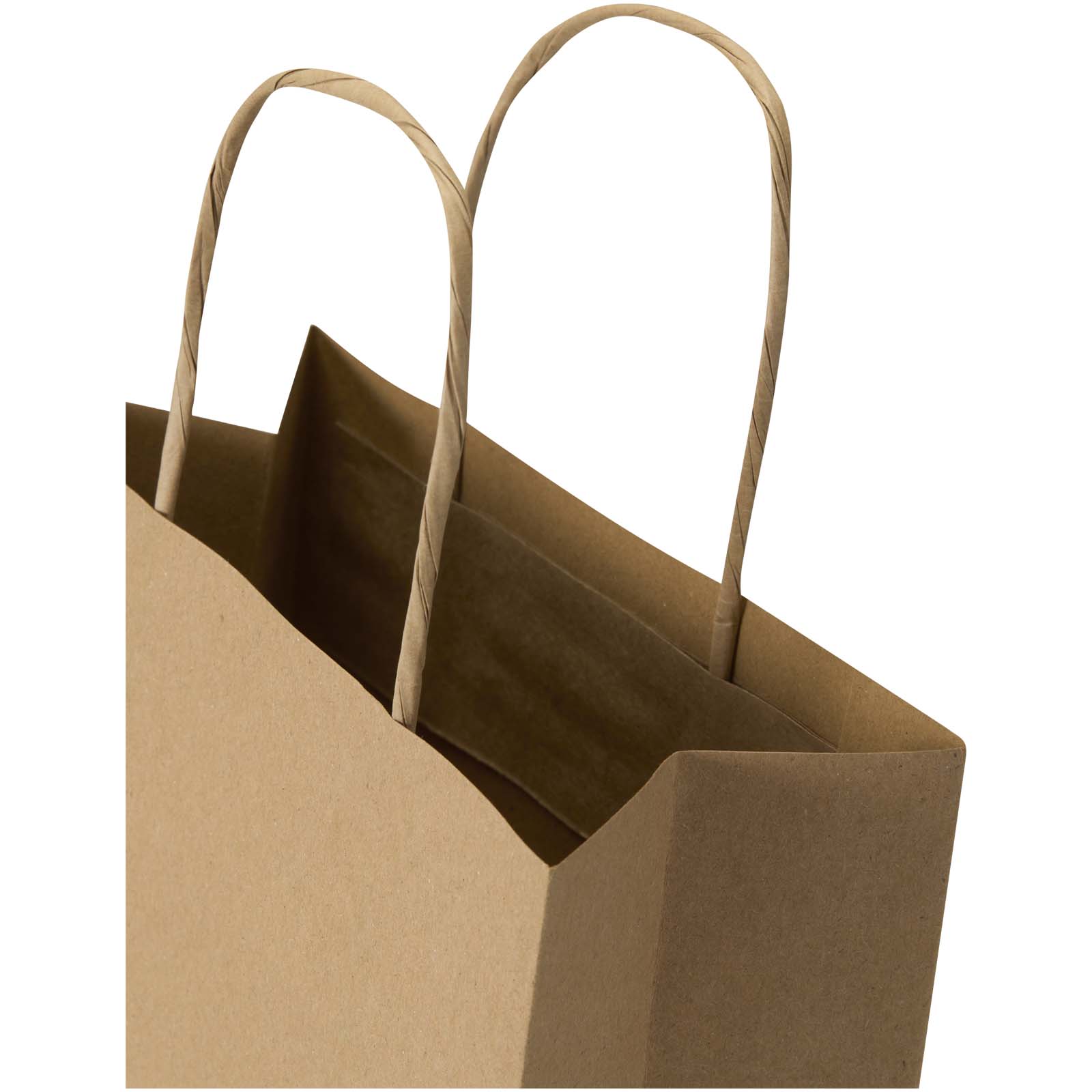 Borsa di carta Kraft da 120 g/m² con manici intrecciati - 18 x 9 x 23 cm