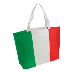 Shopper in TNT termosaldato con stampa tricolore, soffietto...