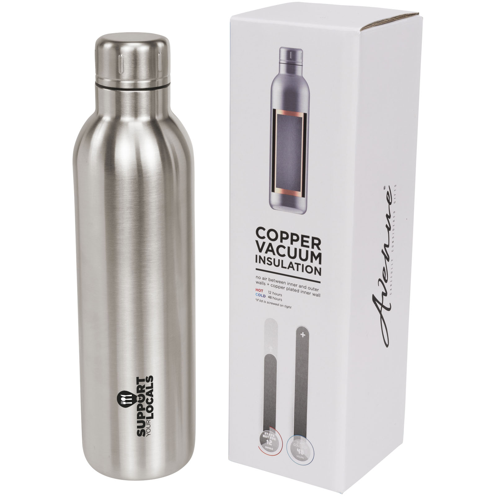 Borraccia sportiva termica Thor con isolamento sottovuoto in rame da 510 ml