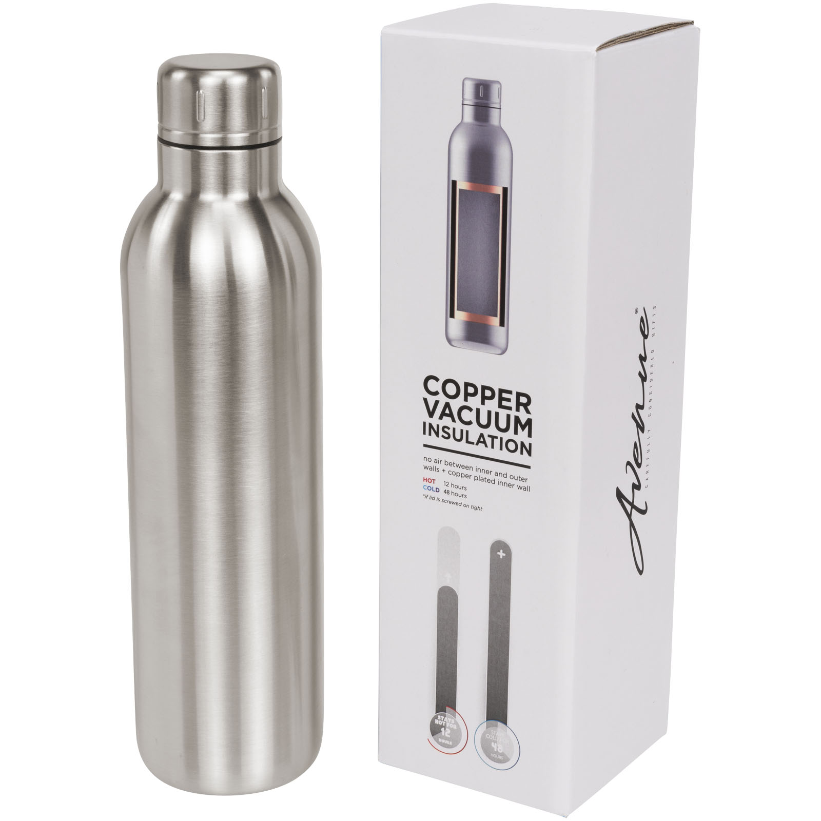 Borraccia sportiva termica Thor con isolamento sottovuoto in rame da 510 ml