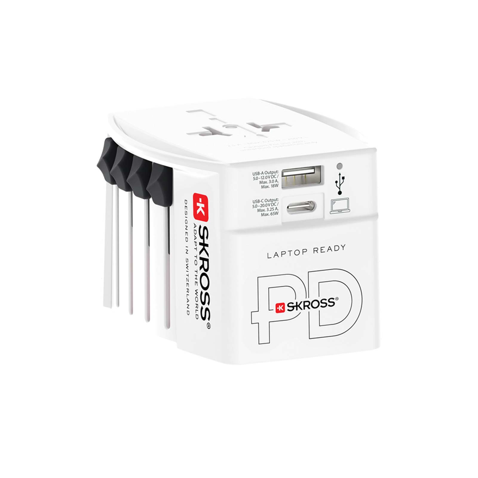 Adattatore universale SKROSS® MUV AC65PD con cavo USB-C 