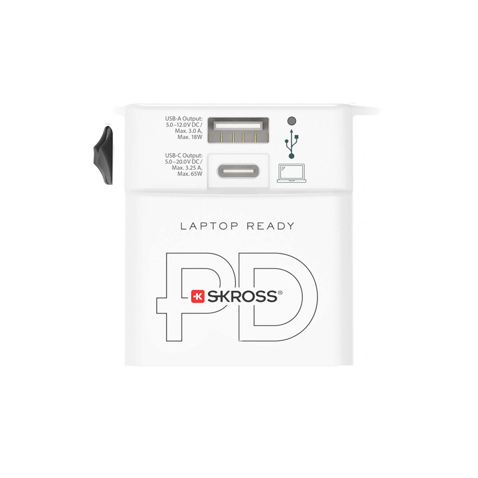Adattatore universale SKROSS® MUV AC65PD con cavo USB-C 
