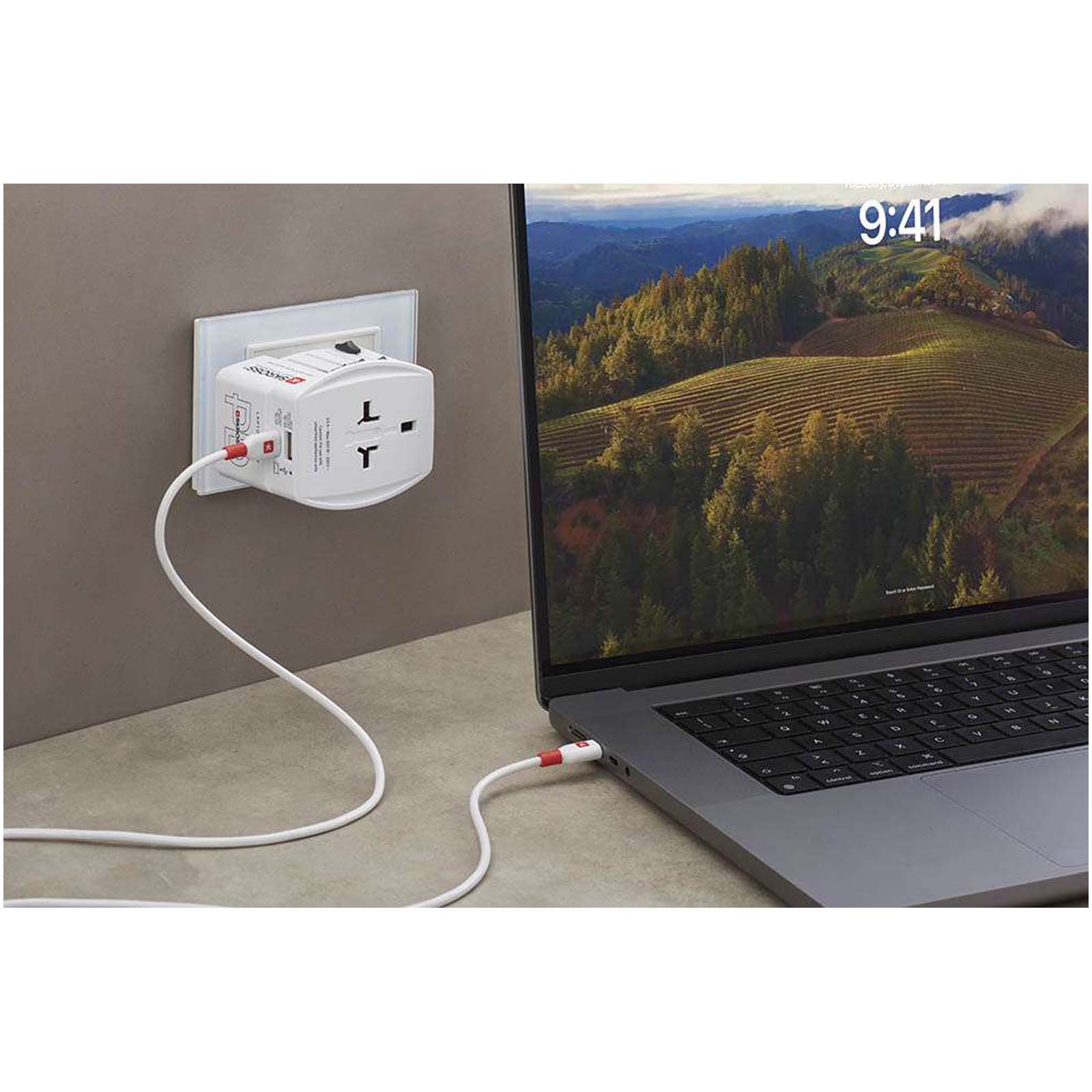 Adattatore universale SKROSS® MUV AC65PD con cavo USB-C 