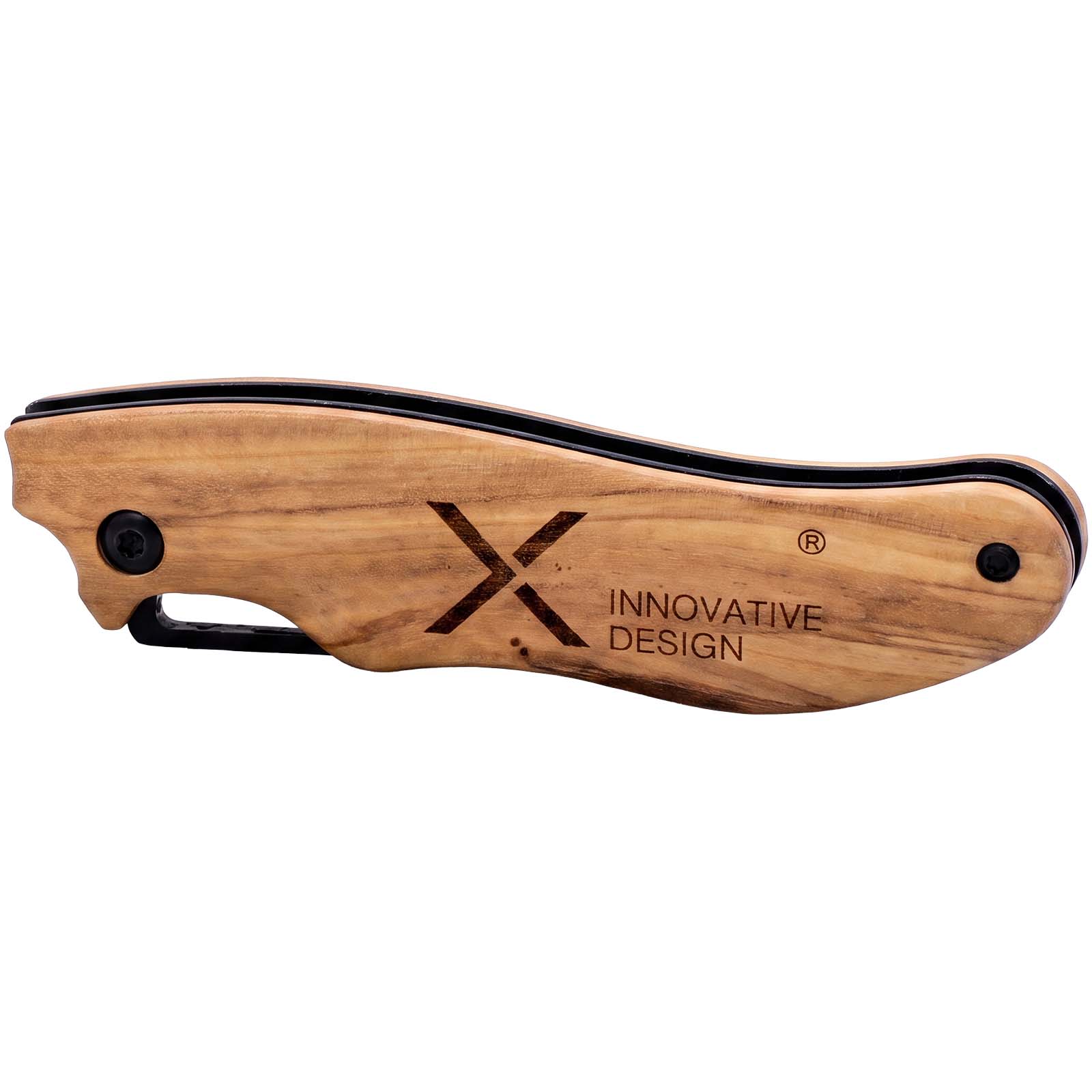 Coltello pieghevole in legno d'ulivo SCX.design T33